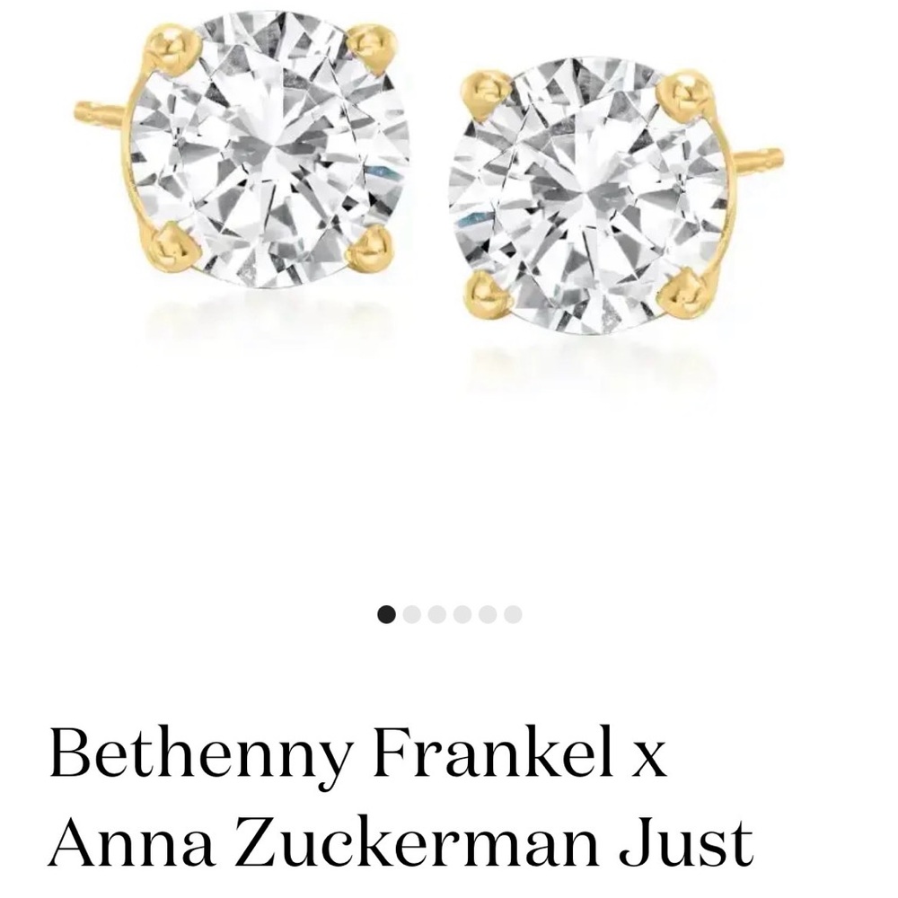 Gold & simulated Diamond stud Earrings